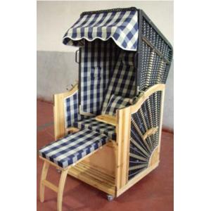 China Outdoor Beach Yellow Roofed Wicker Beach Chair & Strandkorb , UV Resistant supplier