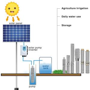 China Mppt Controller Agriculture Solar Powered Water Pump IP68 With Solar Panels supplier