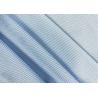 China Work 130GSM 100% Polyester Shirt Fabric / Casual Warp Knitted Fabric Blue Stripes wholesale