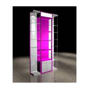 China Purfume / Diamond Necklace Wood Display Cabinets With Storage Room supplier