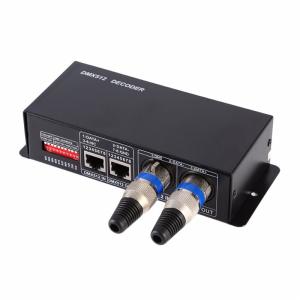 China Decodificador común Dmx512 RGB RGBW del ánodo LED DMX para DMX que enciende la solución supplier