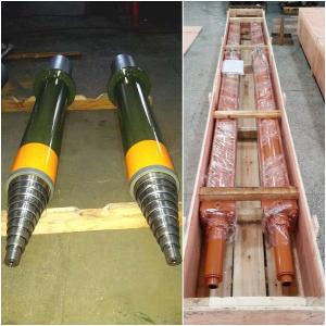 Single Acting Heavy Duty Three Stage Hydraulic Cylinder 32 MPa Testing Pressure