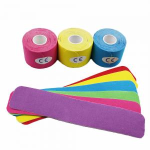 China Medical Sports Wrap Bandage Tape Waterproof Kinesiology Precut Muscle Tape 5cm supplier