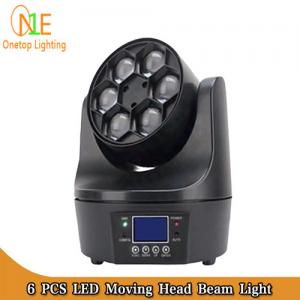 China Guangzhou Factory Stage 6 PCS 10W 4in1 Small Bee Eyes Rotation LED Moving Head Beam Lights supplier