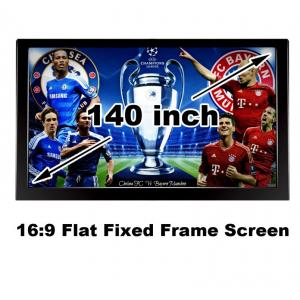 Hot Selling 140Inch Flat Fixed Frame Wall Mount Projection Screen 16:9 For Cinema Room