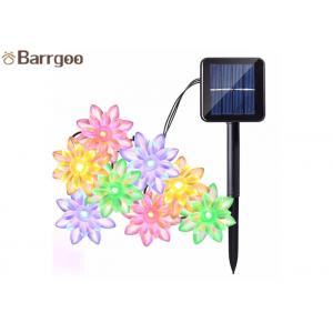 China Lotus Flower Solar LED Christmas Lights 6M 30 LED Garden Decorations Easy To Install supplier