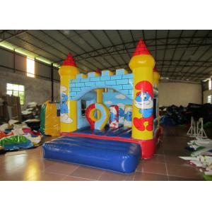 China 0.55mm PVC Tarpaulin Inflatable Smurf Jumping Castle House / Small Baby Bounce House wholesale