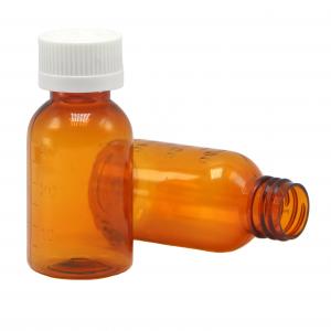 Top-Grade Tobacco Oil 30ml PET Amber Plastic Syrup Liquid Bottle with Screw Cap