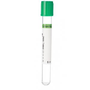 Disposable Blood Collection Tube Lithium Heparin Tube Sodium Heparin Tube Green Cap Glass PET