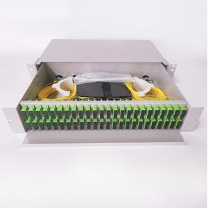 China 19 Inch Rack Mount Fiber Optic Patch Panel 2U 96 Cores SC Duplex Drawer Type Terminal Box supplier