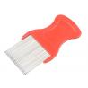 Multi Color ABS Handle Fine Toothed Flea Comb With Long Stainless Steel Pins