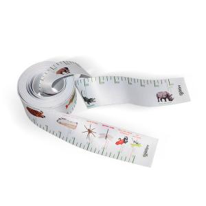 China Fancy Durable Soft CMYK Printing Nylon Cloth Fabric Body Measuring Band Material Flexible Custom Tailor Tape Measure supplier
