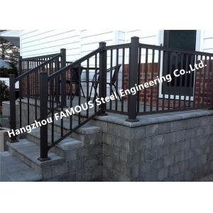 Oxidation Corrosion Resistant Hotel Stair Hand Railings , Special Spraying Aluminium Stair Handrail