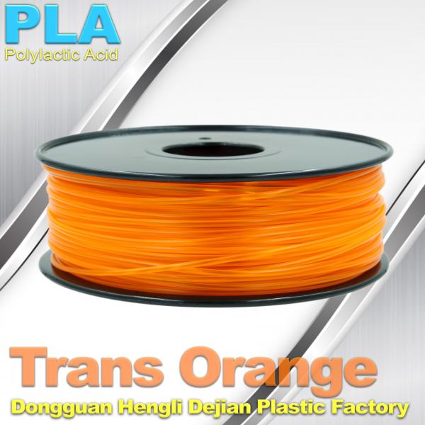 1.75mm / 3.0mm Trans Orange PLA 3D Printer Filament Colors 1KG / Roll