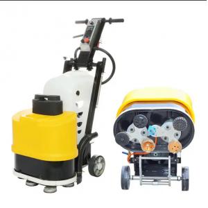 Efficient Concrete Floor Grinder Yellow Blacka And Write 3 Grinding Plates