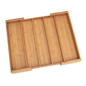 China high quality expendable bamboo kitchen drawer organizer storage box for high quality supplier
