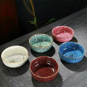 China Color Intrigue Kitchen Ceramic Bowls Coloful Plate Tea Set Persimmon Shape wholesale