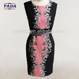 Casual polyester spandex new design lady casual women's clothing print dress for women