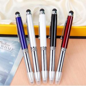 China 3 in 1 multifunction stylus pen with led light metal pen with logo print pen for gift supplier