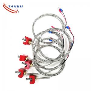 China Magnetic Surface Thermocouple Sensor Type K With Stainless Steel Sheathed Cable supplier
