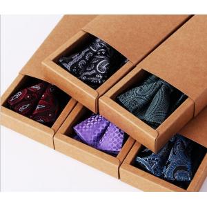 Custom knot tie flat color paper box   kraft bowtie packaging paper box  tie gift box