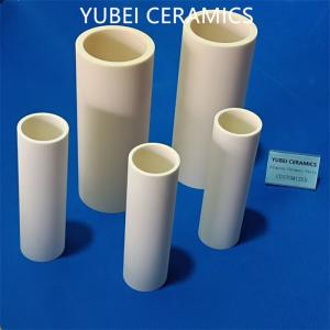 Insulating Ivory 99% Alumina Ceramic Tubes For Electronic Components 2400MPa