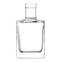 China Cubic 375ml Spirit Bottles With Plate Cork Neck Heavy Thick Base on sale