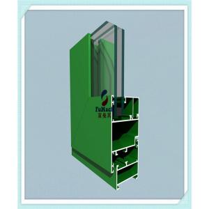 China Anodized / Powder Coated Window Aluminum Profile Green Color ISO Certification supplier