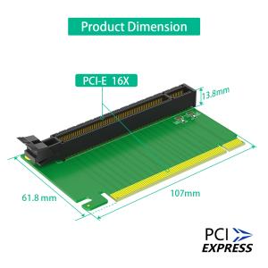 China 16X 3.0 Mini PCI E Adapter 90 Degree Reverse Riser Card 2U Server Mini Pci Express Adapter wholesale