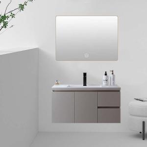 Odorless Single Bathroom Vanity With Ceramic Sink 80*45*50cm
