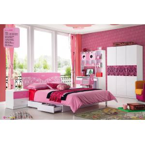 modern girls painted MDF bedroom/kids bed with drawers,#850