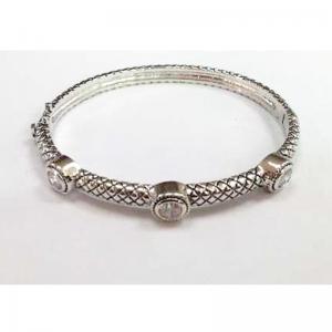 (B-112) New Style Fashion Jewelry Silver Plated Bracelet with Cubic Zircon