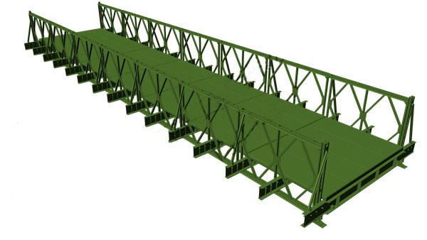 La construcción de puente temporal de la estructura de acero/pre dirigió los