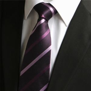 China Customized Company Logo Men's Neck Tie  Fashion Neckties Italian Silk Fancy Stripe Ties supplier