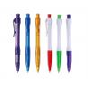 China gift customized logo slim plastic ball pen with metal clip wholesale