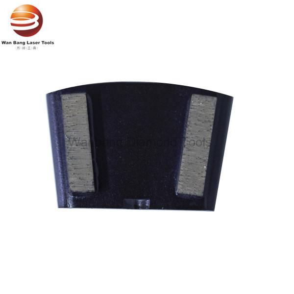Dos segmento sometido a un tratamiento térmico Diamond Trapezoid Grinding Shoes