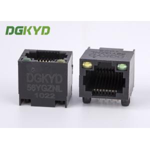 China DGKYD-56YGZNL Unshielded Ethernet Connector Rj45 Single Port with Y/G Led RJ45 Without Transformer supplier