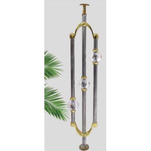 China Balustrade en acrylique en tube rond Post Escaliers en cristal Balcon Colonne de pilier pour garde-corps en acrylique Design moderne supplier