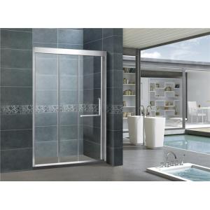 China Mirror Color Finished 304 Stainless Shower Boxes With Frame Inline Two Sliding Doors supplier