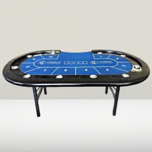Oval Casino Poker Table With Folding Legs Ample Storage Space
