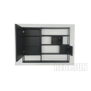 China European Style Wall Mounted Modern Bathroom Vanity Cabinets With Tempered Mirror supplier