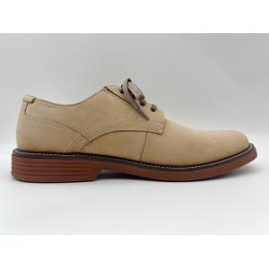 Lt Tan Womens Leather Slip Resistant Work Shoes Soft ODM / OEM