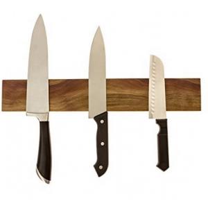Practical Kitchen Tool Walnut Magnetic Knife Holder with Multi Purpose Functionality