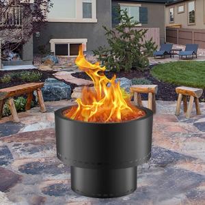 China Black Stainless Steel Flame Genie Portable Wood Pellet Camping Stove Smoke Free supplier