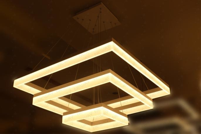 Square Acrylic Modern Led Pendant Lamps, Ceiling Drop Lights Philippines