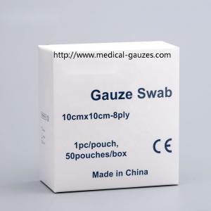 Folded / Unfolded Edge Medical Gauze Pads Individual Paper Packaging