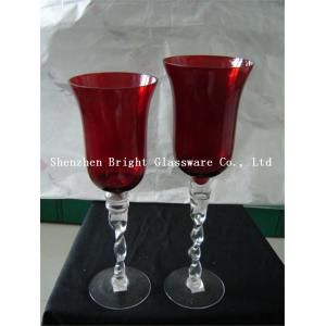 China Romantic Hurricane glass for wedding decoration, glass goblet supplier