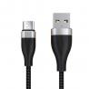 China Nylon 3.3FT Black 480Mbps Micro Data USB Cable For Mobile Phone wholesale