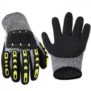 China Deckhand Cut Proof Work Gloves TPR Impact Resistant Oil Gas Safety Gloves supplier