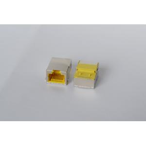 China 1000M 90 Degree Low Profile Rj45 Jack With Transformer SMT With Shielded Yellow supplier